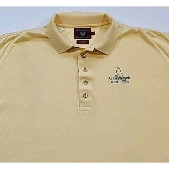 Grayhawk Golf Club Short Sleeve Polo Shirt Men's Large Yellow Byron T Nelson - Picture 2 of 11
